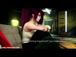 mollyredwolf | manyvids | brain slug controlled leela gets a double cumshot from fry